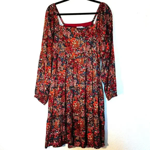 Time & Tru Floral Dress XL - Picture 1 of 4